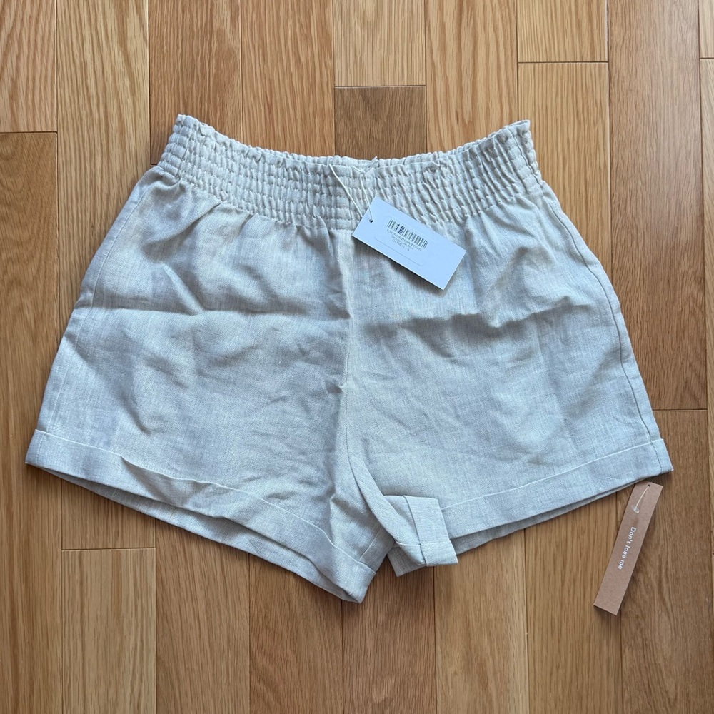 Reformation Nashville Linen Shorts Oatmeal – NWT Size S
